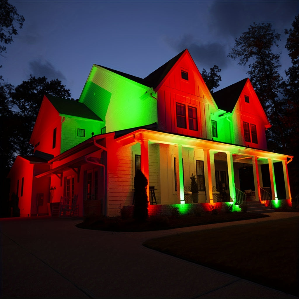 Projecteurs solaires RVB tout métal, IP68, panneau déporté