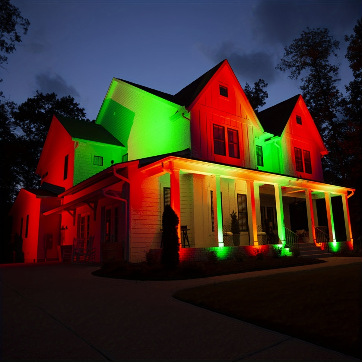 Projecteurs solaires RVB tout métal, IP68, panneau déporté