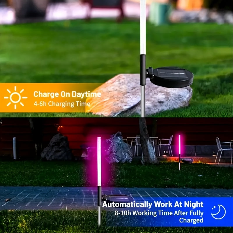 Lot de 2 tubes solaires à bulles, 64 cm, RGB