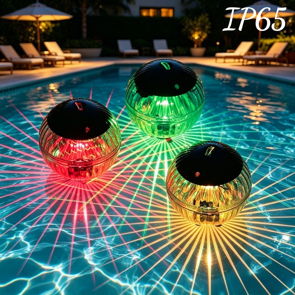 Lampe solaire flottante à rayons, piscine, IP65