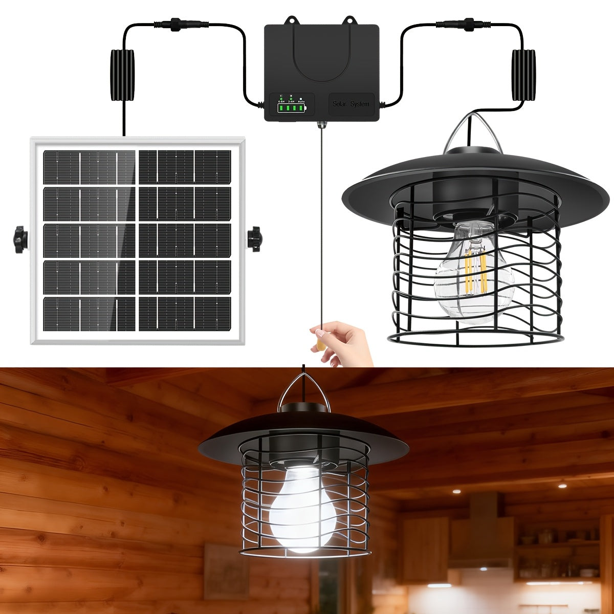 Suspension solaire à chaînette, panneau déporté, 3 modes