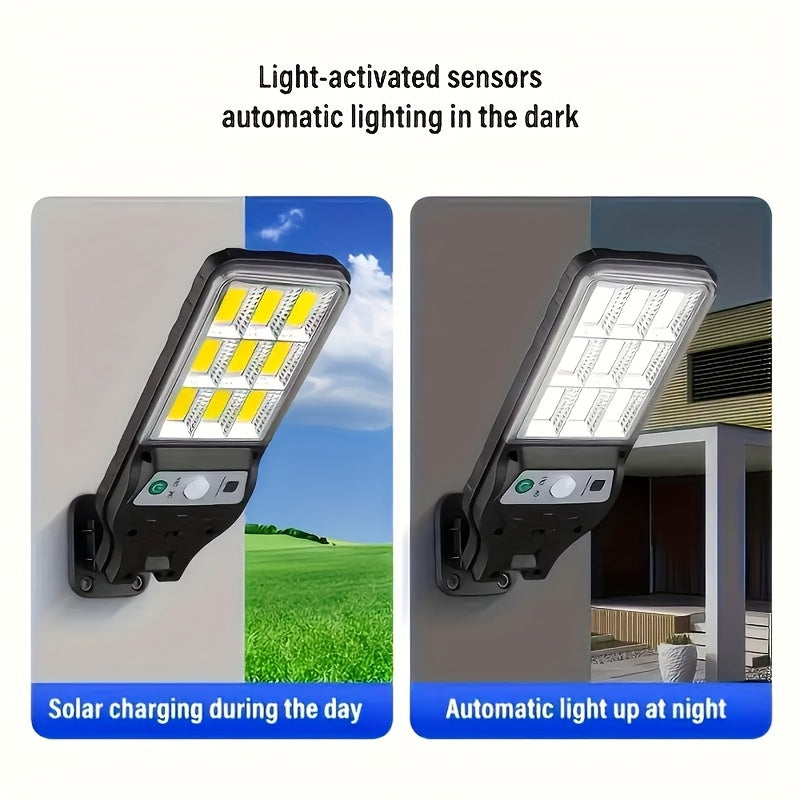 Appliques solaires à détecteur, lot de 4, 3 modes