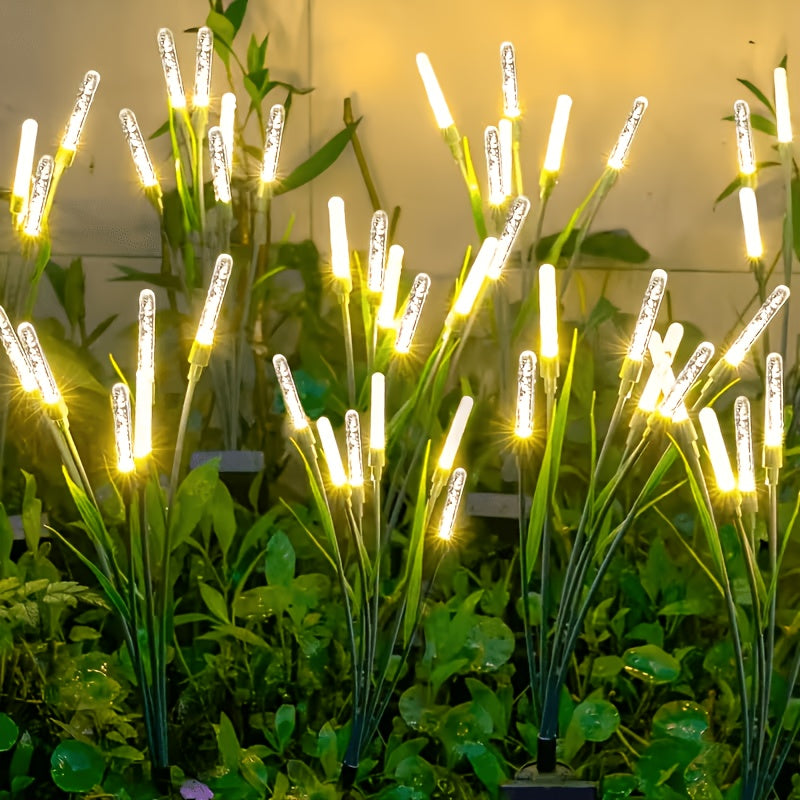 Lampe solaire roseaux à bulles, activée par le vent