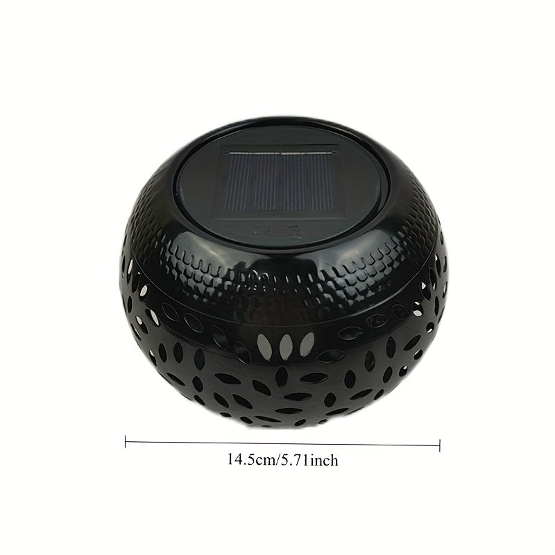 Lampe solaire boule ajourée à projection, 3 finitions