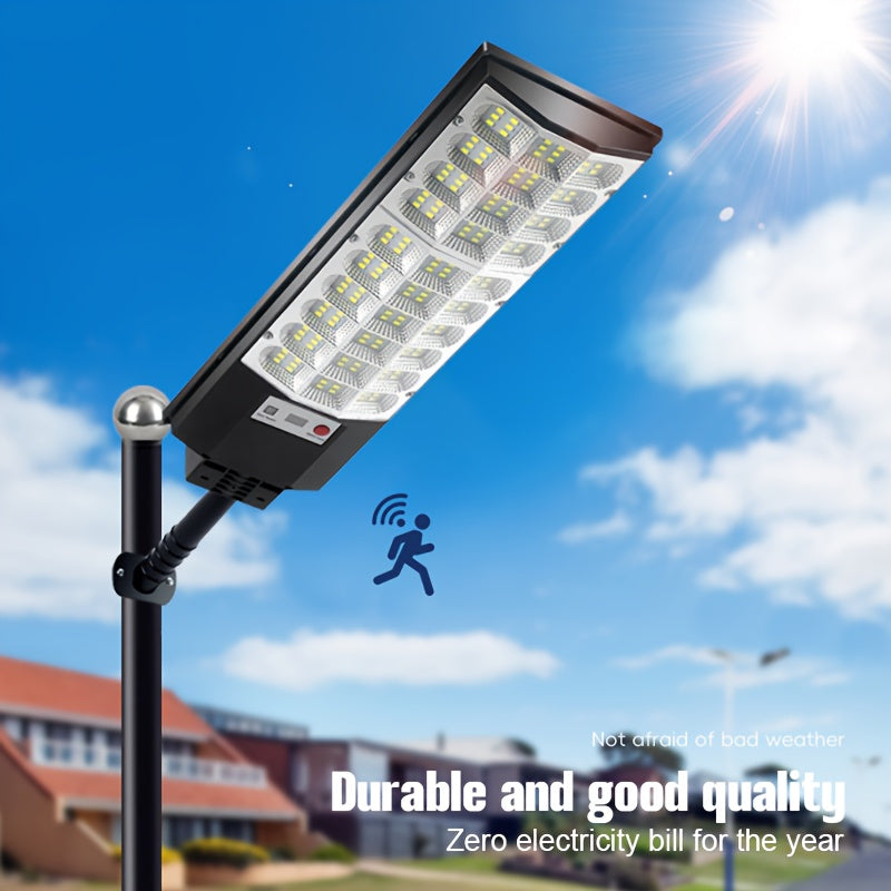Lampadaire solaire à détecteur, 108, 144 ou 180 LED